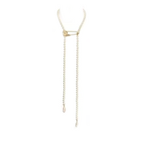 CHANEL Metal Glass Pearl Crystal Necklaces Women's White