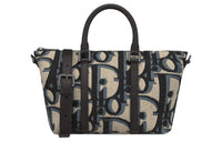 DIOR Oblique Printed Fabric Shoulder Bag Crossbody Bag Handbag Men's Beige & Black