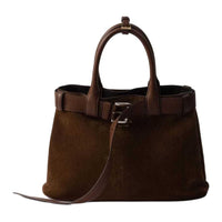 PRADA Leather Shoulder Bag Crossbody Bag Handbag Medium Size Women's Cocoa Brown