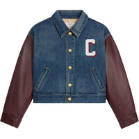 CELINE Paris Jacket In Dark Union Wash Denim