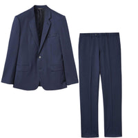 Loro Piana Business Suits Men's Sea Blue