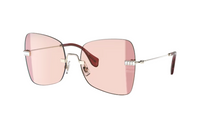 MIU MIU Alloy Irregular Shape Sunglasses Women's Pink