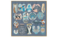 HERMES Silk Scarves Women's Blue