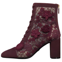 DIOR Naughtily-D Ankle Boots 8cm Women's Deep Peach Red