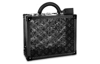 LOUIS VUITTON Patent Leather Cow Leather Handbag Unisex Black