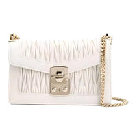 MIU MIU Confidential Lambskin Envelope Bag, Shoulder Bag, Crossbody Bag Women's White