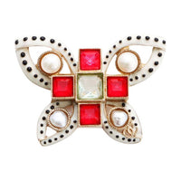 CHANEL 2016 Butterfly Faux pearl Brooch