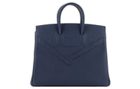 HERMES Birkin Swift Leather Shadow Birkin Bag Handbag Regular Women's Navy Navy