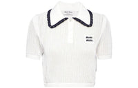 MIU MIU SS23 Polo Shirt Women's White