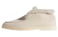 Loro Piana Open Walk Ankle Boots Women's Pearl Pink