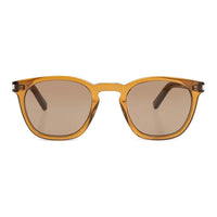 SAINT LAURENT Acetate Irregular Shape Sunglasses Women's Yellow