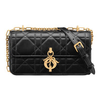 DIOR Sheepskin Portable Crossbody Bag Shoulder Bag Women's Black