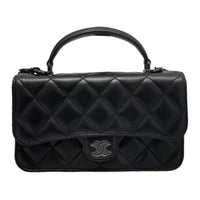 CHANEL Leather Handbag, Shoulder Bag, Crossbody Bag Women's Black