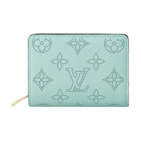 LOUIS VUITTON Leather Wallet Women's Mineral Blue