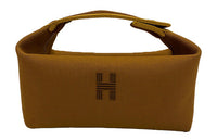 HERMES Bride-a-Brac Canvas Canvas Bag Toiletry Bag Large Size Unisex 06 Dore Gilded