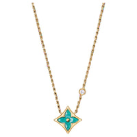 LOUIS VUITTON Color Blossom Bb Star Pendant Yellow Gold Amazonite And Diamond