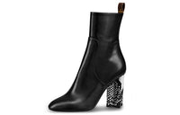 LOUIS VUITTON Silhouette Ankle Boots Women's Black