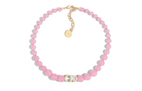DIOR Metal Resin Necklaces Women's Pink