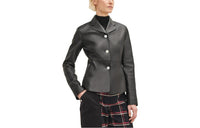 HERMES Leather Jackets Women's Black