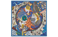 HERMES Silk Scarves Women's Blue