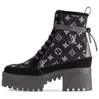 LOUIS VUITTON Ankle Boots 5cm Women's Black