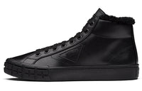 PRADA Cassetta Wheel Skateboard Shoes Men High-Top Black