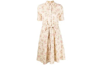 SAINT LAURENT SS22 Short-Sleeved Dresses Women's Light Beige