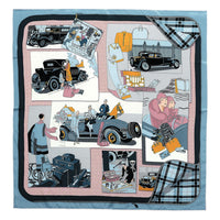 HERMES Silk Scarves Women's Blue