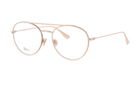 DIOR Metal Aviator Eyeglass Frames Women's Gold