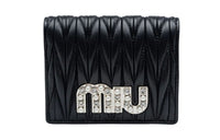 MIU MIU Leather Wallet Women's Black