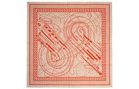 HERMES Silk Scarves Women's Orange