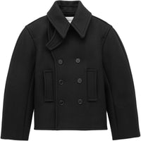 SAINT LAURENT Double Breasted Cropped Coat