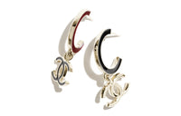 CHANEL Metal Earrings Women's Gold