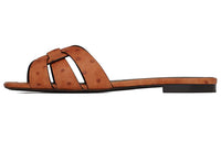 SAINT LAURENT Tribute Slide Slippers Women's Brown