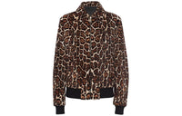 PRADA Printed Shearling Bomber Jacket Jackets & Coats Women's Dark Brown