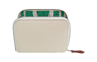 HERMES Silk'In Epsom Leather Wallet Women's Chalk White