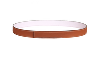 HERMES Double-Sided Design Leather Belts Women's Brown Width 2.4CM
