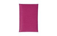 HERMES Calvi Goatskin Card Holder Women's Purple Rose Color