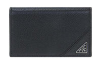 PRADA Leather Business Card Holder Card Case Men's Black