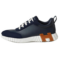 HERMES Bouncing Low-Top Casual Shoes Men's Marine Blue