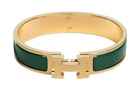 HERMES Clic Bangles Women's Bright Green