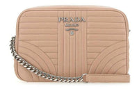 PRADA Diagramme Leather Crossbody Bag, Shoulder Bag Unisex Pink