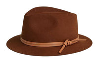 HERMES Rabbit Fur Felt Top Hats Men's Brown