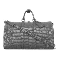 LOUIS VUITTON Keepall Crocodile Leather Monkey Bag Travel Bag Men's