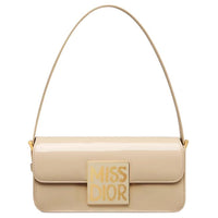 DIOR Miss Dior Cow Leather One Shoulder Handbag Women's Rope Beige