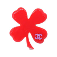 CHANEL 2004 Clover Cc Brooch Pin
