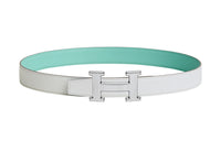 HERMES Leather Belts Women's White/Light Green