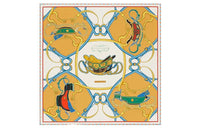 HERMES Silk Scarves Women's Yellow