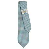 HERMES Silk Ties Unisex Blue/White/Cyan