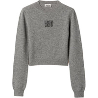 MIU MIU SS24 Cashmere Sweater Women's Gray